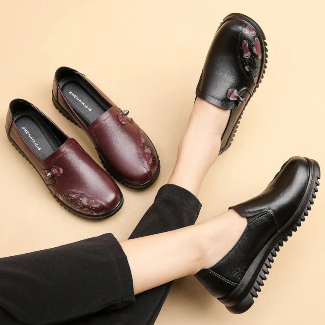 Alexandra® – Mocassins Ortopédicos em Pele ⏐ Edição Premium