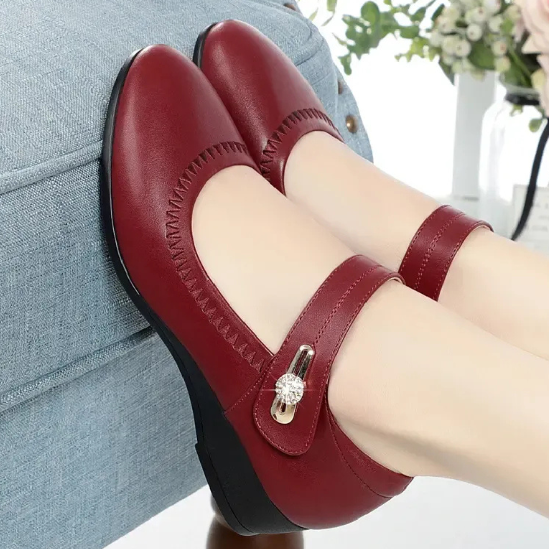Ana® – Sapatos Ortopédicos em Couro ⏐ Edição Premium