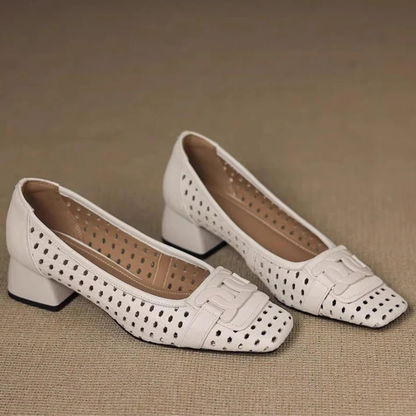 Paula® – Sapatos Ortopédicos em Pele com Ponta Quadrada ⏐ Edição Premium