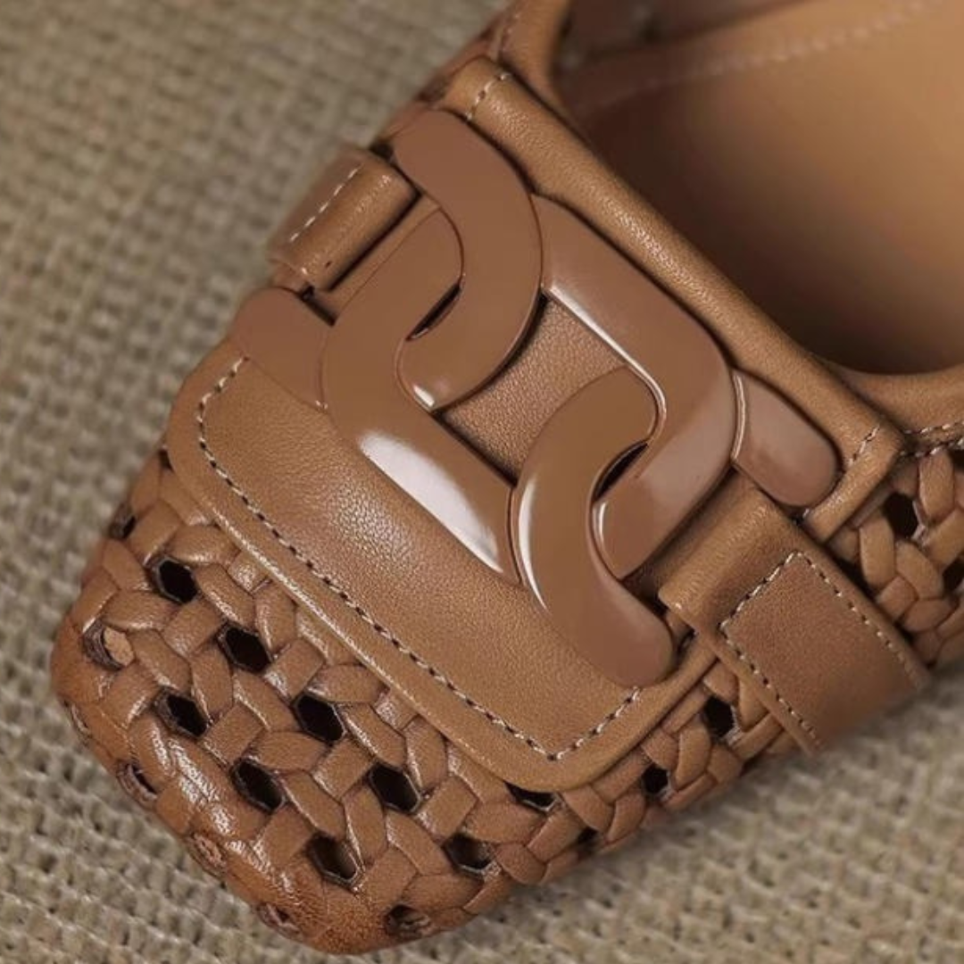 Paula® – Sapatos Ortopédicos em Pele com Ponta Quadrada ⏐ Edição Premium