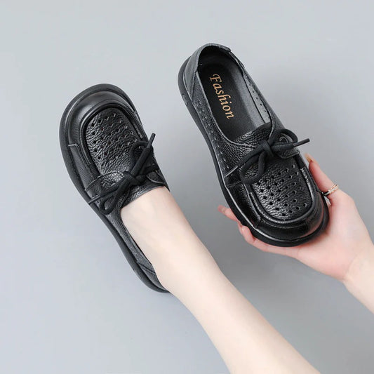 Claudia® – Sapatos Ortopédicos Respiráveis em Couro ⏐ Edição Premium