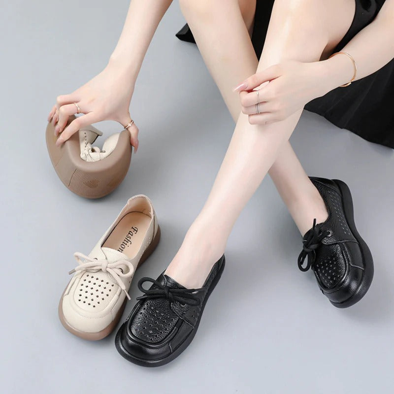 Claudia® – Sapatos Ortopédicos Respiráveis em Couro ⏐ Edição Premium